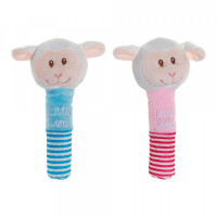 Rattle Cuddly Toy DKD Home Decor Blue Pink Polyester (12 x 7 x 20 cm) (2 pcs)