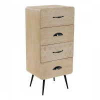 Chest of drawers DKD Home Decor Metal Paolownia wood (37 x 33 x 82.5 cm)