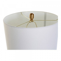 Desk Lamp DKD Home Decor White Cotton Metal Marble Golden (38 x 38 x 61 cm)