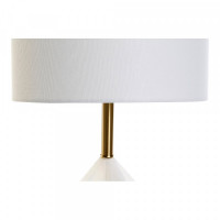 Desk Lamp DKD Home Decor White Cotton Metal Marble Golden (38 x 38 x 61 cm)