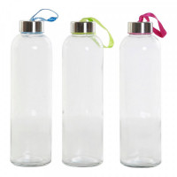 Glass Bottle DKD Home Decor Neoprene Stainless steel (600 ml) (3 pcs)