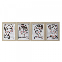 Painting DKD Home Decor Abstract (4 pcs) (45 x 2 x 60 cm)