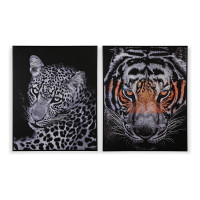 Painting With frame Tiger polystyrene Canvas MDF Wood (3,5 x 100 x 80 cm)