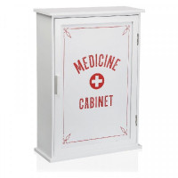 First Aid Kit Wall Red MDF Wood (13 x 47 x 33 cm)