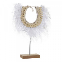 Decorative Figure DKD Home Decor Necklace Feather Shells (29 x 7 x 38 cm)