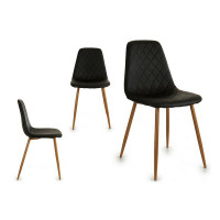 Dining Chair Leather Wood (53 x 85 x 45 cm)