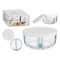 Lunch box 2 Compartments Glass (16 x 7,6 x 16 cm)