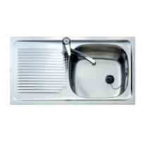 Sink with One Basin and Drainer Teka E/50 1C1E.REVE 3010 Stainless steel