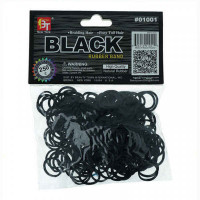 Rubber Hair Bands Beauty Town Black (250 uds)