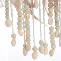 Hanging decoration DKD Home Decor Feather Shells (40 x 2 x 44 cm)