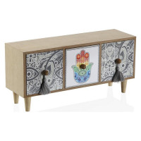 Jewelry box Versa Hamsa 3 drawers Wood (11 x 16,2 x 34 cm)