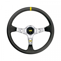 Steering wheel OMP SMOOTH Black Leather 35 cm