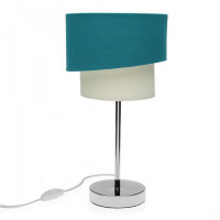 Desk lamp Blue / White Metal (20 x 20 x 40 cm)