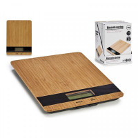 kitchen scale (17 x 2 x 23 cm) Digital Bamboo