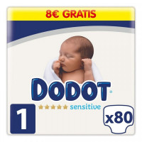 Disposable nappies Sensitive Dodot Size 1 (80 uds)