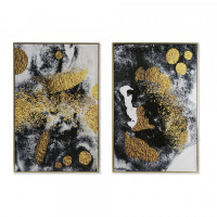 Painting DKD Home Decor polystyrene Canvas Abstract (2 pcs) (60 x 3 x 90 cm)