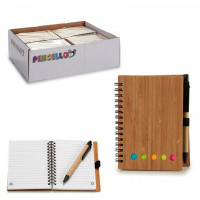 Spiral Notebook with Pen Sticky Notes