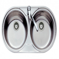 Sink with Two Basins Teka 220061 80cm Inox Silver Stainless steel
