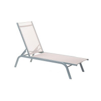 Sun-lounger DKD Home Decor reclining PVC Aluminium (191 x 58 x 98 cm)