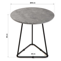 Small Side Table Circular MDF Wood (48 x 48 x 48 cm)