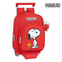 School Rucksack with Wheels 705 Snoopy Red