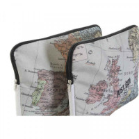 iPad Case DKD Home Decor Just Go Polyester Canvas World Map (2 pcs)