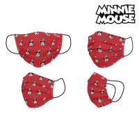 Hygienic Face Mask Minnie Mouse Children's Red