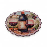 Table Mat Circular Wine Cork Ceramic (20 x 20 cm)