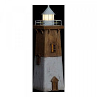 Decorative Figure DKD Home Decor Headlight Paolownia wood (15.5 x 14.5 x 49.5 cm)