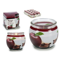 Scented Candle Apple Glass Wax Crystal Maroon