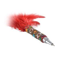 Pen DKD Home Decor Acrylic Metal Feather (6 pcs)
