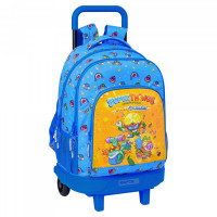 School Rucksack with Wheels SuperThings Blue Multicolour