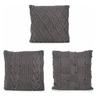 Cushion Grey Wool Dark (60 x 1 x 60 cm)