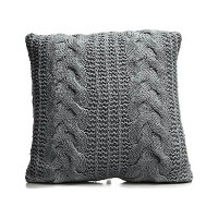 Cushion Grey Wool Dark (60 x 1 x 60 cm)