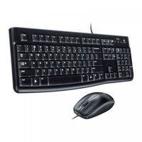 Keyboard and Optical Mouse Logitech MK120 USB Black