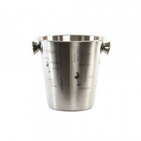 Ice Bucket DKD Home Decor Champagne Silver Stainless steel (24 x 22 x 21 cm)
