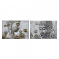 Painting DKD Home Decor Buddha (2 pcs) (120 x 2.8 x 80 cm)