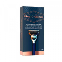 Manual shaving razor King C Gillette Shave & Edging Blue