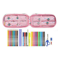 Backpack Pencil Case Minnie Mouse Rainbow Pink (33 Pieces)
