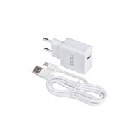 Wall Charger + USB C Micro Cable DCU White (1 m)
