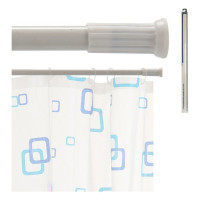Curtain Bar Extendable White Metal Plastic (1,40-2,60 m)