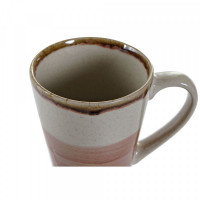 Mug DKD Home Decor Blue Green Pink Stoneware (360 ml) (3 pcs)
