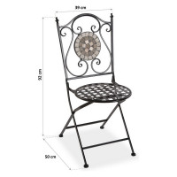 Garden chair Mosaic Metal (50 x 92 x 39 cm)