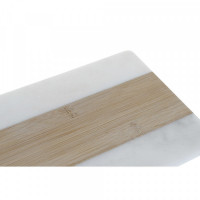 Cutting board DKD Home Decor White Bamboo Marble (38 x 18 x 1 cm)