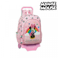 School Rucksack with Wheels 905 Minnie Mouse Rainbow Pink