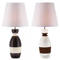 Desk lamp DKD Home Decor Polyester Ceramic Rope (2 pcs) (30 x 30 x 61 cm)