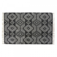 Carpet DKD Home Decor White Black Cotton (160 x 230 x 1 cm)