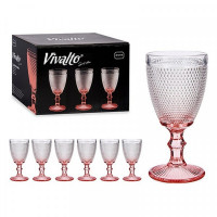 Wine glass Vivalto Pink Crystal (330 ml)