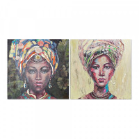Painting DKD Home Decor African (100 x 3.5 x 100 cm)
