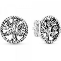 Ladies'Earrings Pandora 297843CZ Tree Sterling silver (Refurbished B)